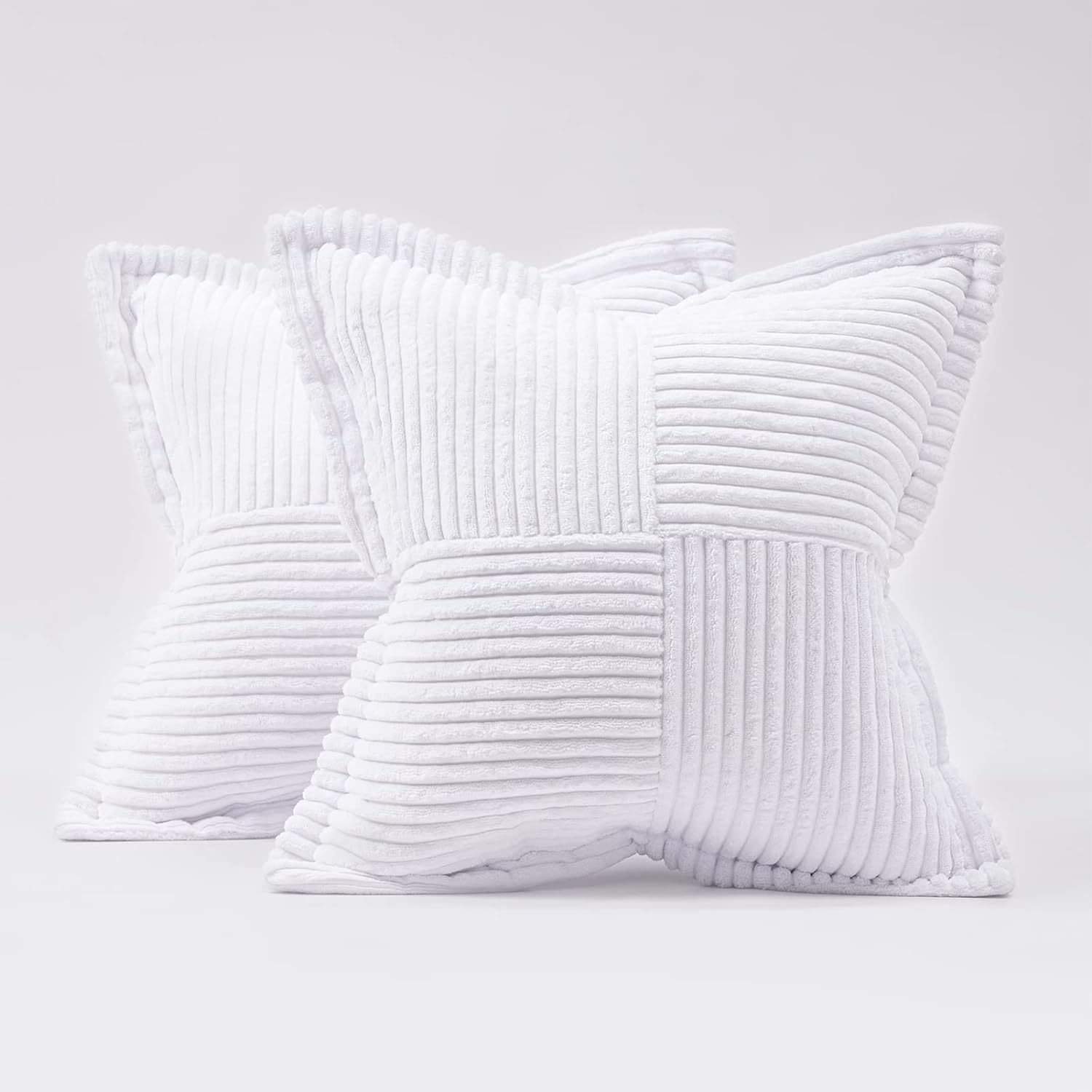Corduroy Pillow Covers Super Soft Boho Striped Pillow Covers Broadside Decorative Textured Christmas Throw Pillows For Couch Cushion Livingroom
