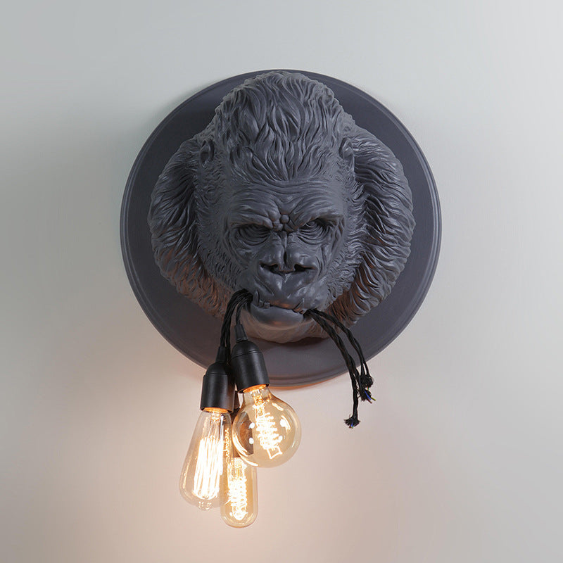Domineering resin orangutan wall lamps