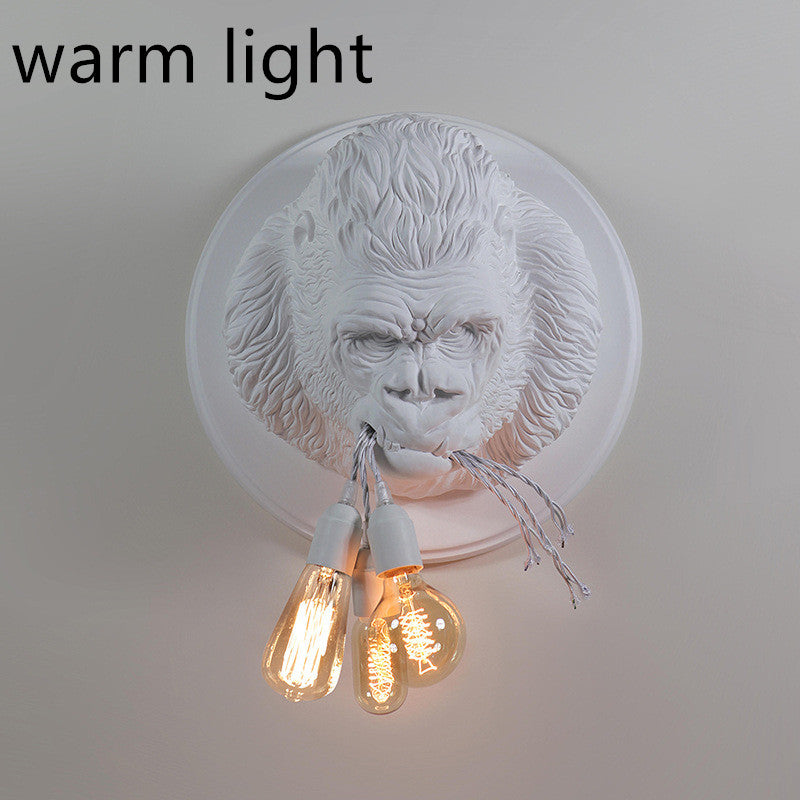Domineering resin orangutan wall lamps