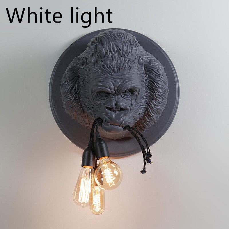 Domineering resin orangutan wall lamps