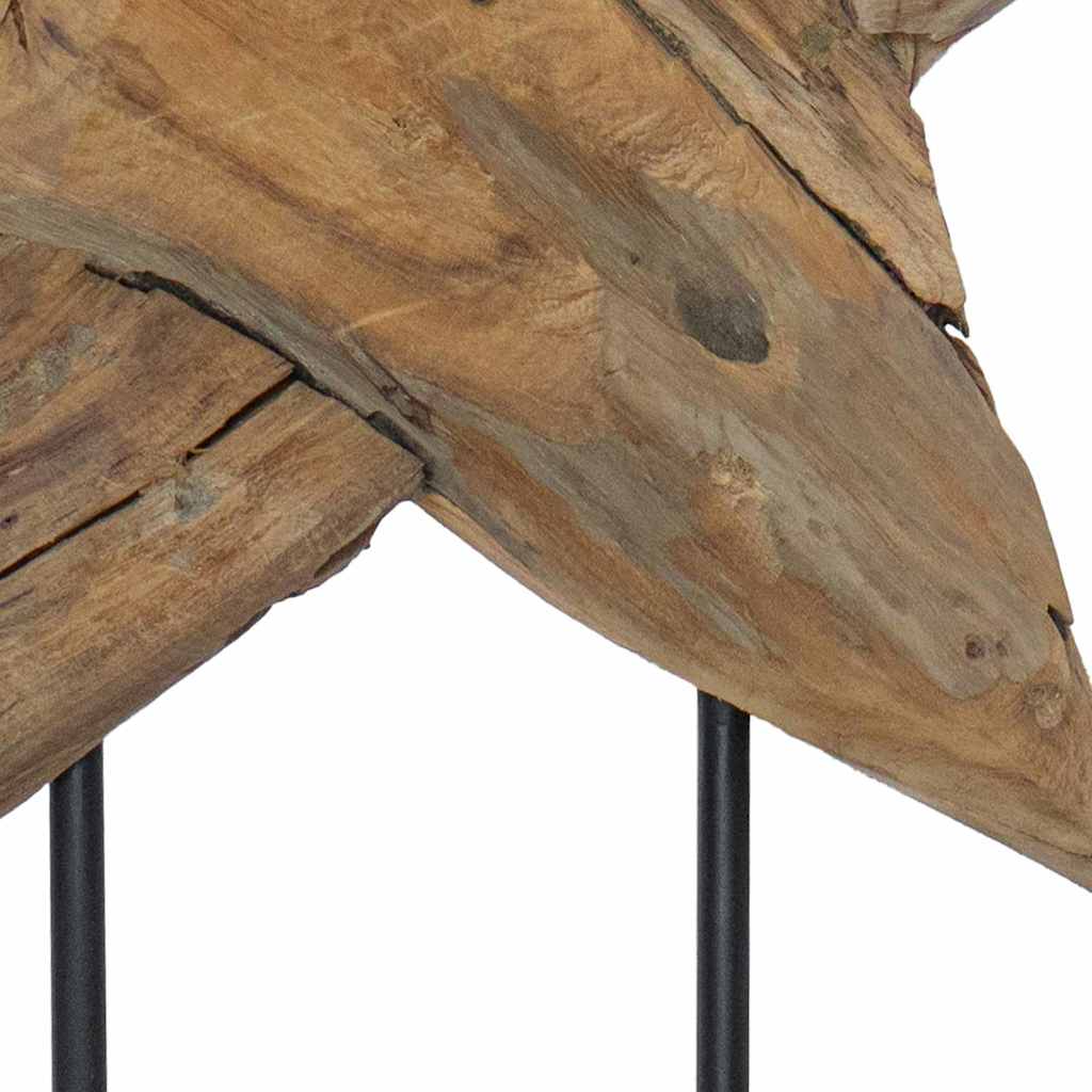 Poinsettia 45 x Solid Teak Wood   Poinsettia