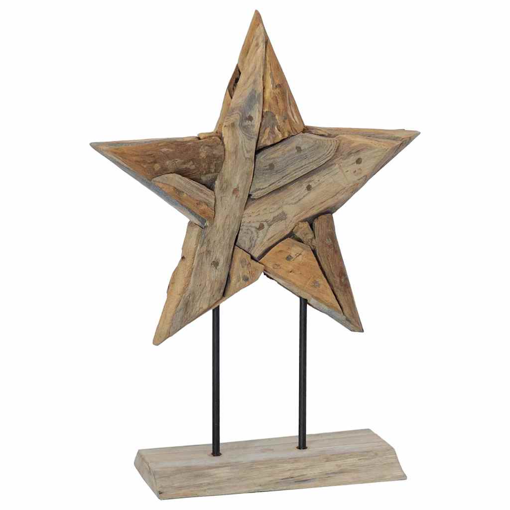 Poinsettia 45 x Solid Teak Wood   Poinsettia