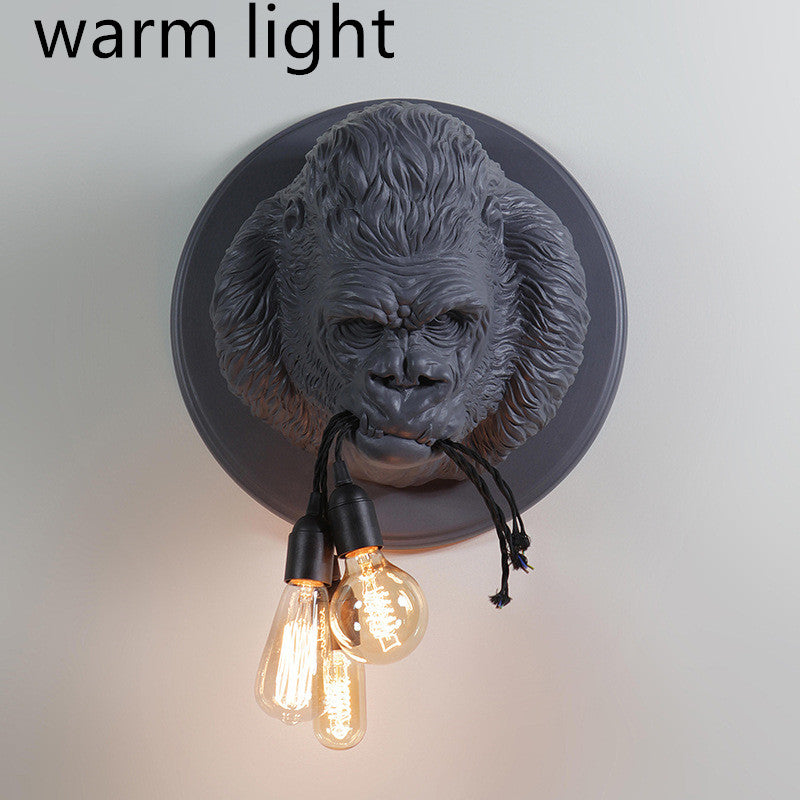 Domineering resin orangutan wall lamps