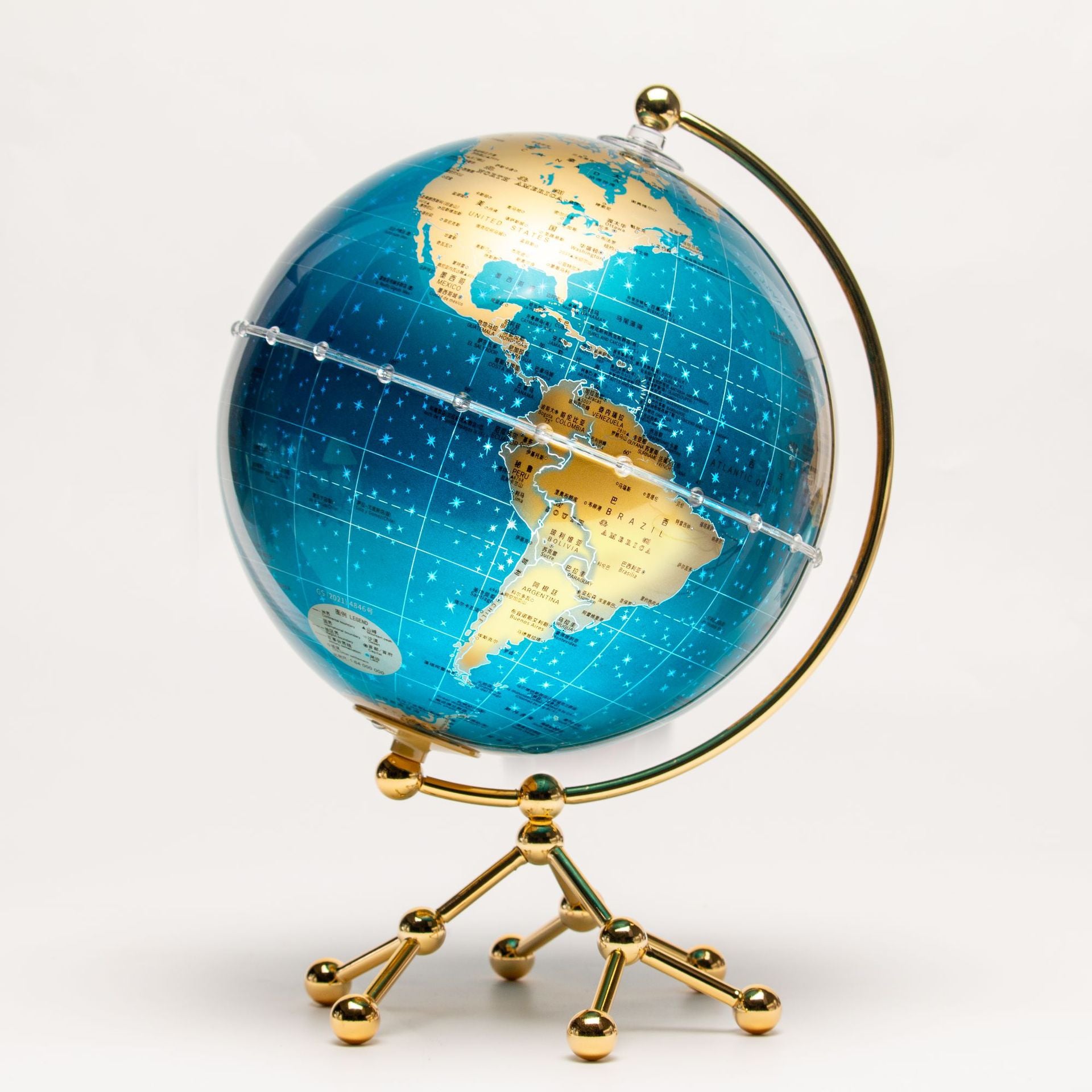Luminous Heavy Metal Earth Instrument Lighting Desktop Decoration