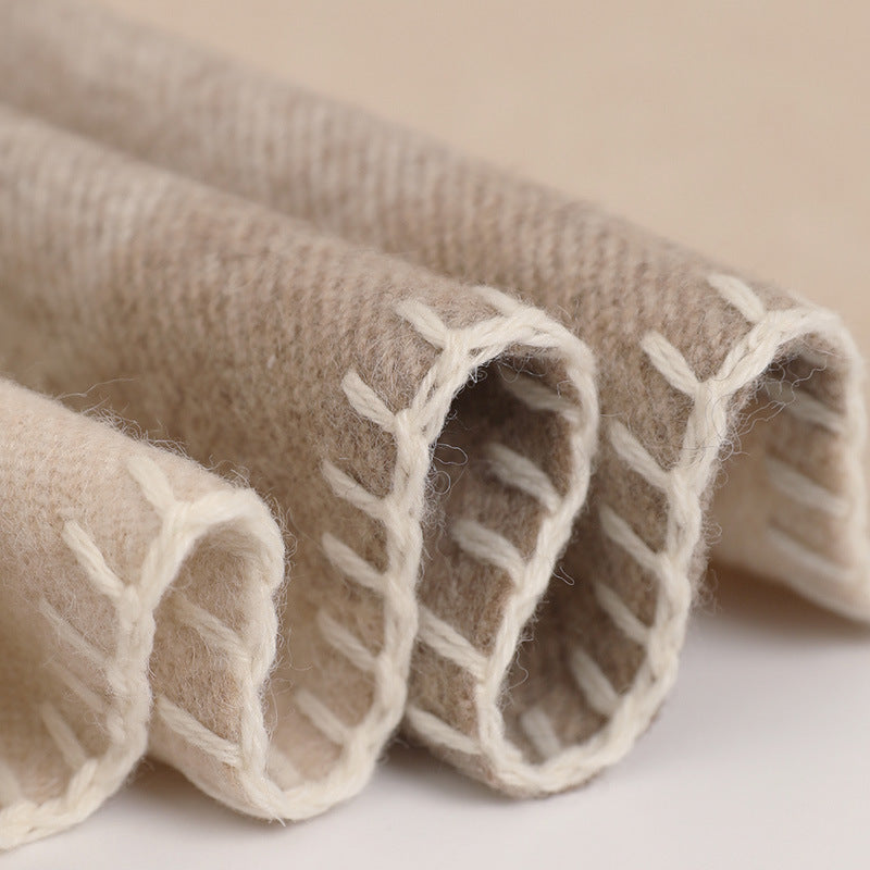 Wool Jacquard Twill Camping Rugs Casual Household Blanket