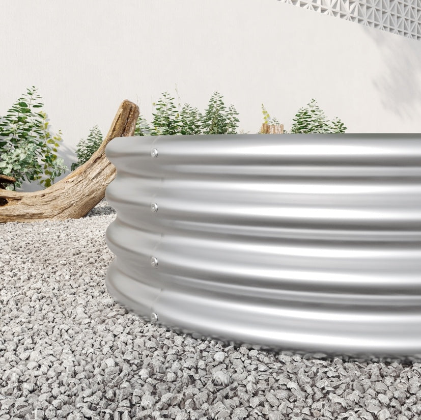 Oval Large Metal Raised Garden Bed For Plants, Vegetables, Flowers