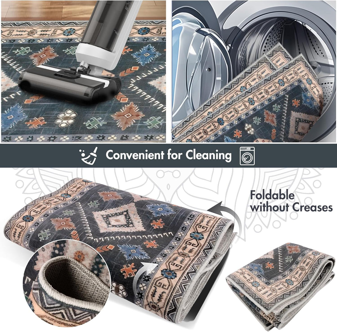 Boho Kitchen Rugs Sets 4 Piece With Runner Floral Kitchen Floor Mat Carpet Farmhouse Kitchen Rugs And Mats Non Skid Washable Runner Rug For Kitchen Floor Sink