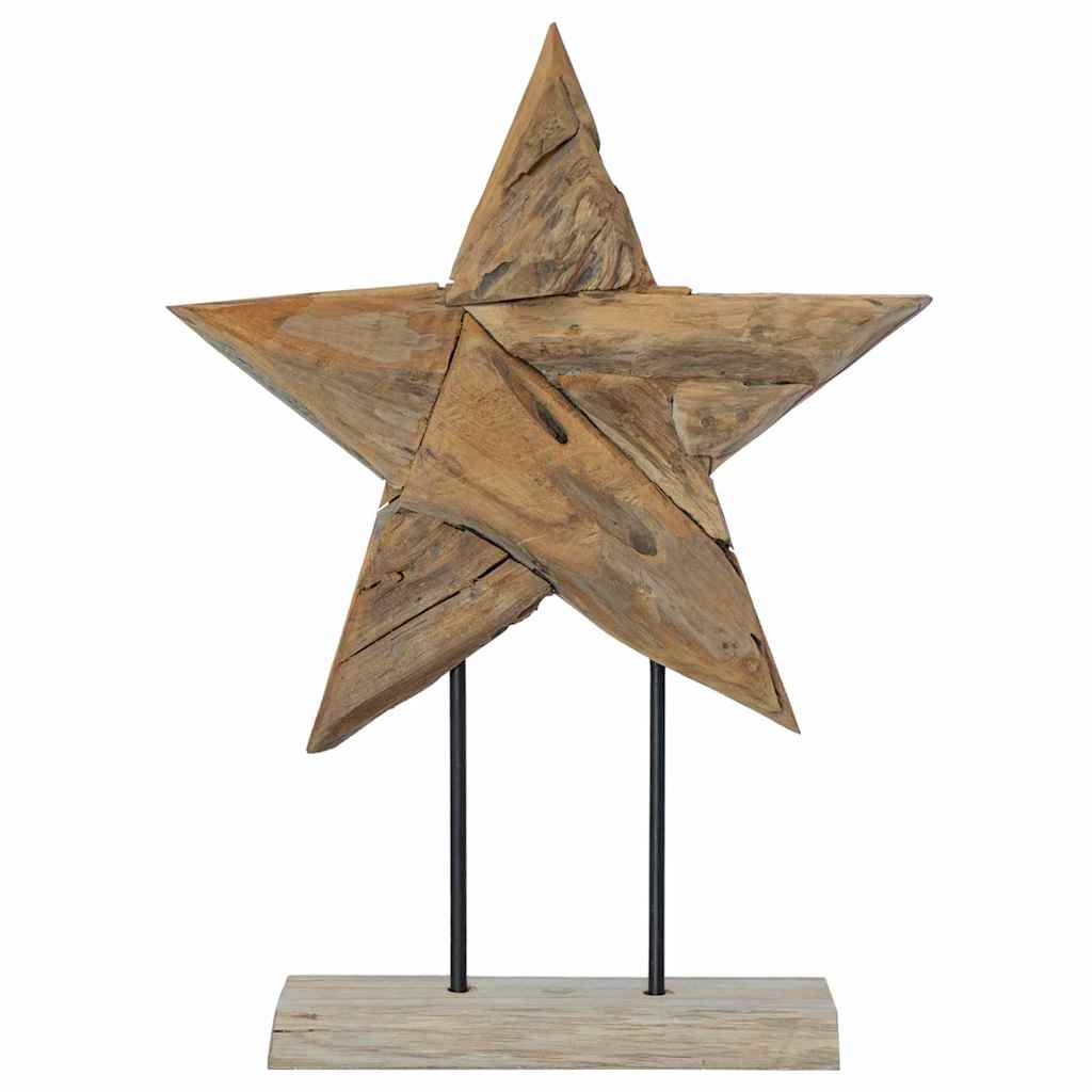 Poinsettia 45 x Solid Teak Wood   Poinsettia