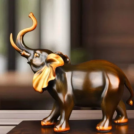 Entryway Home Decoration Wealth-Attracting All-Copper Elephant