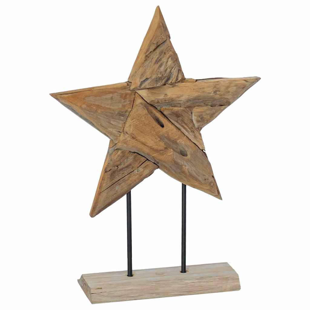 Poinsettia 45 x Solid Teak Wood   Poinsettia
